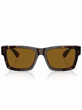 Prada Tortoise Rectangular Sunglasses Brown Lenses Italy w/ Case Unisex EUC